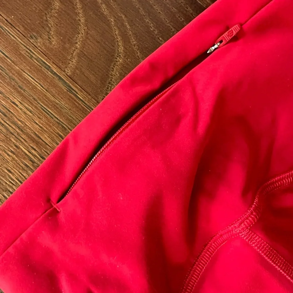 Lululemon Fast and Free high-rise crop 23” 3 pockets update Red size 0
